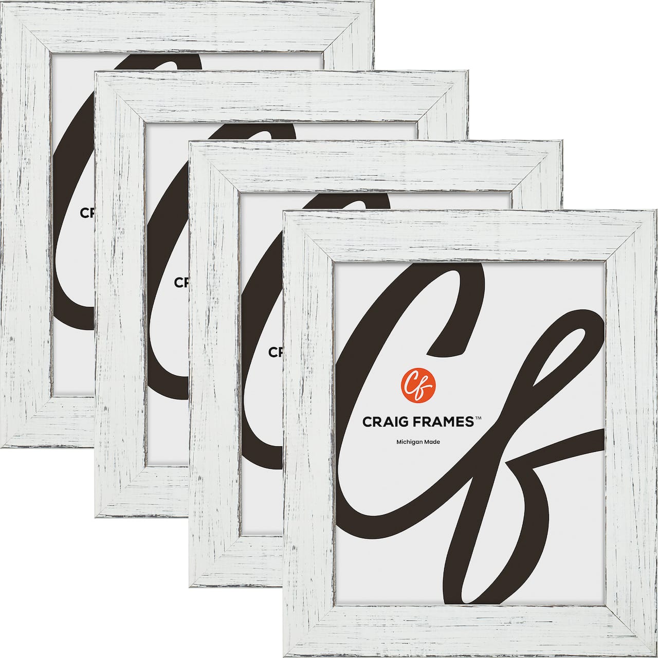 4 Pack Craig Frames Jasper Marshmallow White Picture Frame